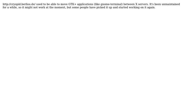 "Detach" and "Reattach" xterms across X sessions? (9 Solutions!!) смотреть онлайн