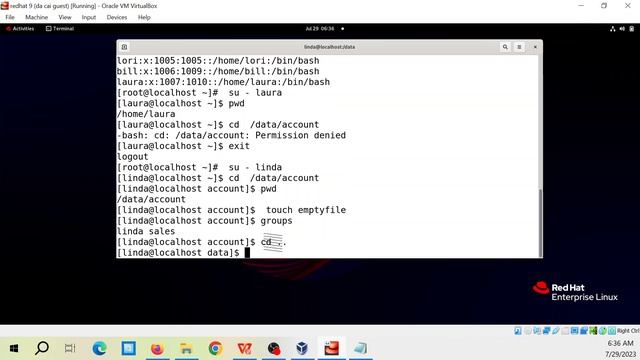 Linux Redhat lab: use chmod to manage basic permissions on Linux смотреть онлайн
