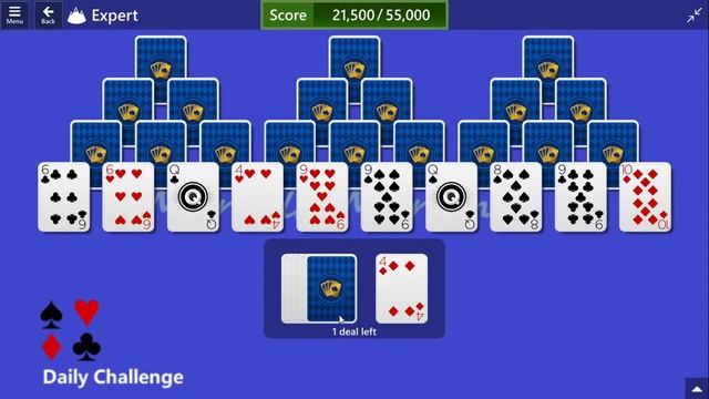 Microsoft Solitaire Collection | TriPeaks - Expert | March 6, 2021 | Daily Challenges смотреть онлайн