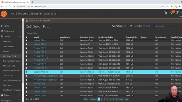 KACE Systems Deployment Appliance – Driver Management смотреть онлайн