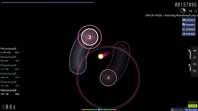 Osu! Bad Apple FC (top Play 11/01/2022)