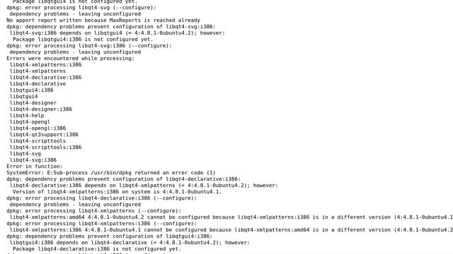 Ubuntu: How to fix severe libqt4 package dependency problems? смотреть онлайн