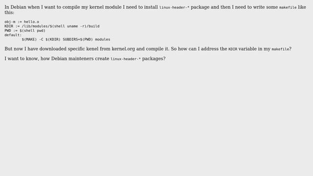 How to create Linux header for newly compiled kernel? смотреть онлайн