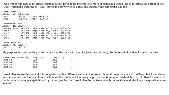 Unix & Linux: Personalize sensor's output and save it to file смотреть онлайн
