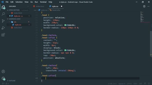 CREATE ANDROID LOGO USING HTML & CSS смотреть онлайн