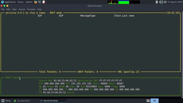 Lab 1.2 Perform a DHCP Starvation Attack using Yersinia смотреть онлайн
