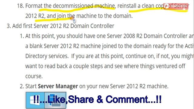 How to Plan &Migrate Domain Controllers From Server 2008 R2 to Server 2012 R2 Step by step смотреть онлайн