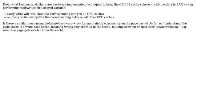 Unix & Linux: Page cache coherency смотреть онлайн