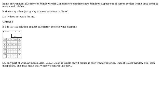 Unix & Linux: How to move window if its titlebar is out of screen? смотреть онлайн