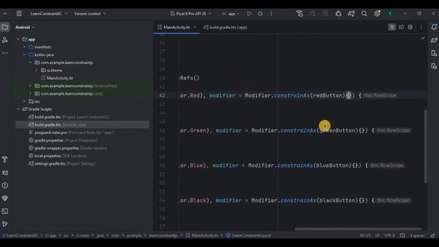 Constraint Layout in Jetpack Compose using Kotlin | Android Studio смотреть онлайн