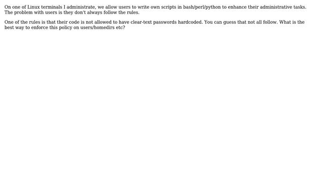 Unix & Linux: Moderate users homedirs - removing cleartext passwords смотреть онлайн