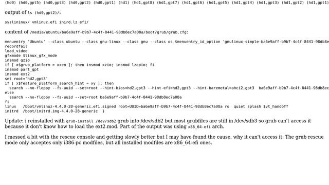 Unix & Linux: How to boot via grub2 rescue promt on UEFI system? смотреть онлайн