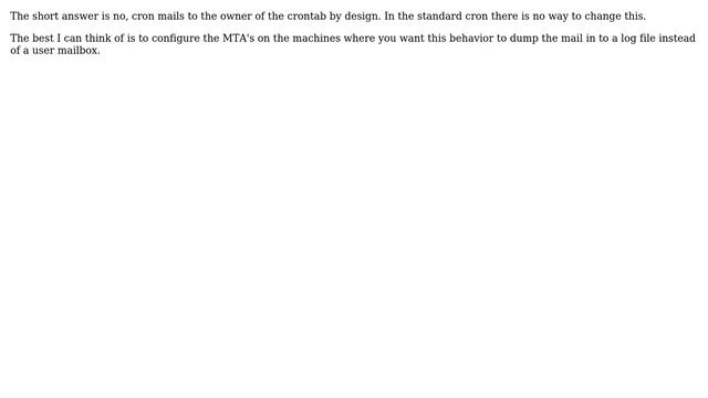 Can cron write job output to a log \*by default\* (instead of mail)? (8 Solutions!!) смотреть онлайн