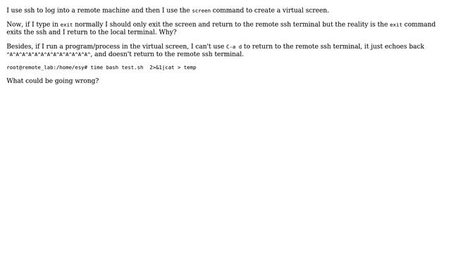 Unix & Linux: After running screen, screen doesn't seem to be running смотреть онлайн