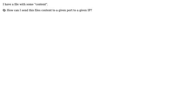Unix & Linux: How to send a files content to a port? смотреть онлайн