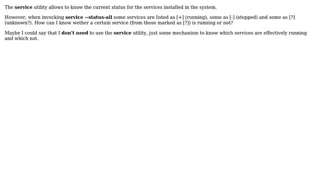 Ubuntu: How can I know if a certain service is running or not? смотреть онлайн