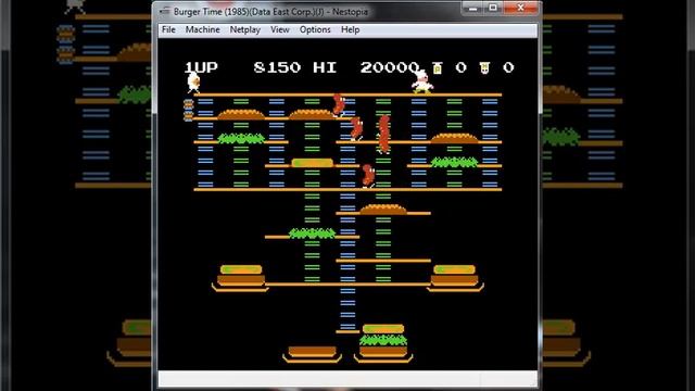 BurgerTime - Nintendo Family Computer Disk System - Emulador Nestopia 1.40 - Probado Windows 7 X64