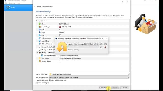 Cara impor file ova debian di virtualbox смотреть онлайн