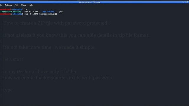 Create a Password Protected ZIP File | Kali Linux | Kali tutorial смотреть онлайн