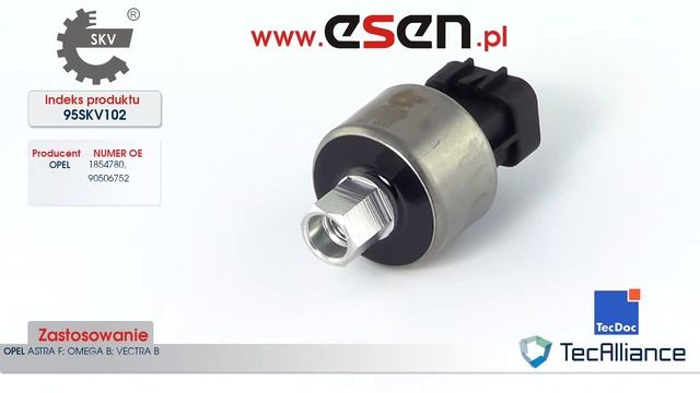 Czujnik ciśnienia klimatyzacji OPEL ASTRA F OPEL VECTRA B OPEL OMEGA B OE 1854780, 90506752 смотреть онлайн