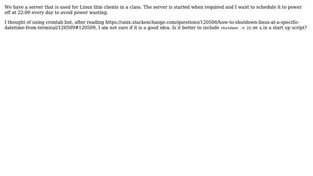 Unix & Linux: How to schedule shutdown every day? смотреть онлайн