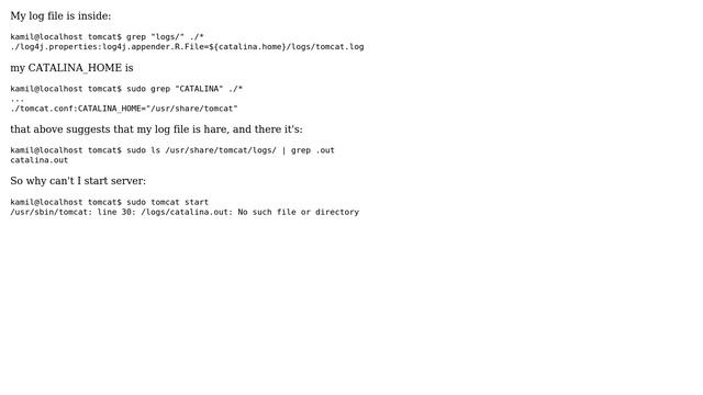 DevOps & SysAdmins: fedora tomcat log file path смотреть онлайн