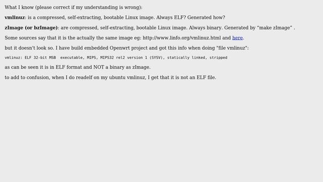 What is the difference between vmlinuz vs zImage? смотреть онлайн