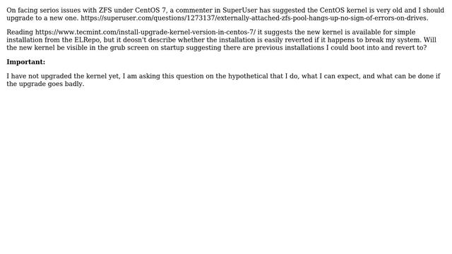 When upgrading the Linux kernel in CentOS, is a downgrade possible afterward? смотреть онлайн