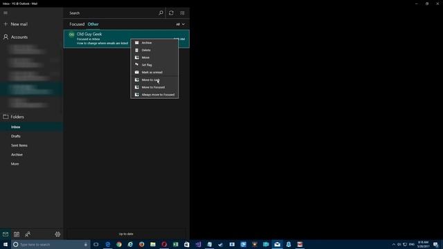 Windows 10 Mail App - Manage or Turn Off Focused Tab смотреть онлайн