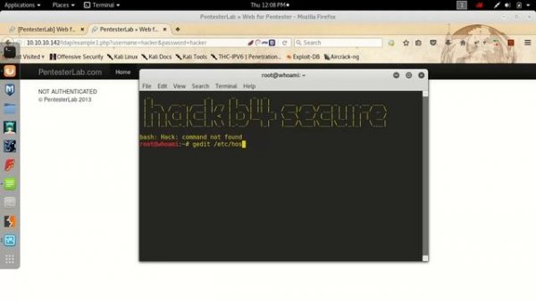 web for pentester lab 1&2 installation in virtual box in linux