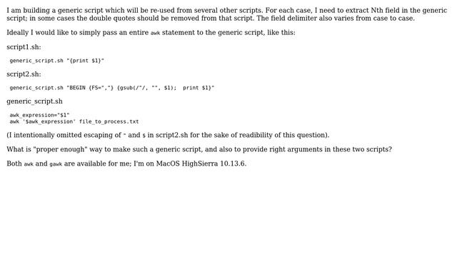 Unix & Linux: (g)awk: Substituting expression from another script смотреть онлайн