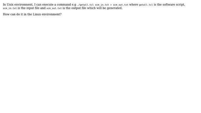 Unix & Linux: How do I execute a bash command with I/O redirection? смотреть онлайн