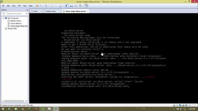 Cara konfigurasi dhcp server debian 6 di VMware смотреть онлайн
