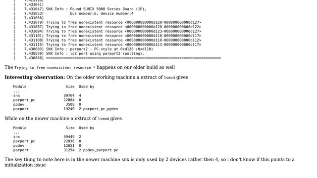 Unix & Linux: Sunix Low Level Parallel port driver not working смотреть онлайн