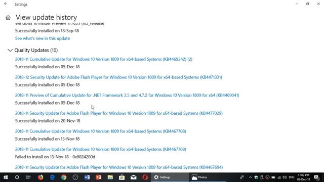 Windows 10 October 2018 update Cumulative update and Flash player Security update December 5th 2018 смотреть онлайн