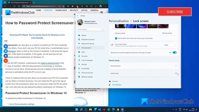 How to Password Protect Screensaver in Windows смотреть онлайн