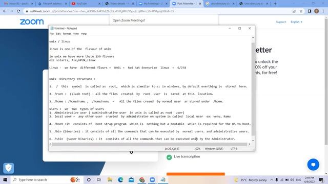 session 3 Unix Directory structure смотреть онлайн