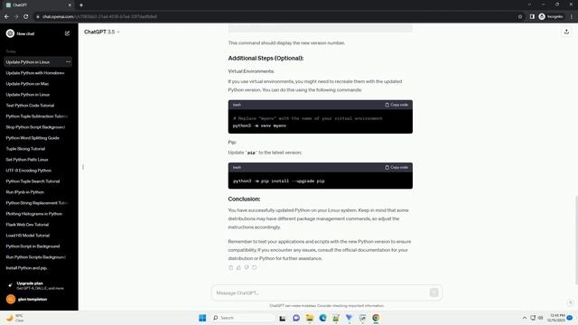 how to update python in terminal linux смотреть онлайн