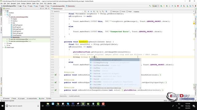 Android Studio Tutorial - Instagram Filters part 13 Fix Crop Image Filters and Edit смотреть онлайн
