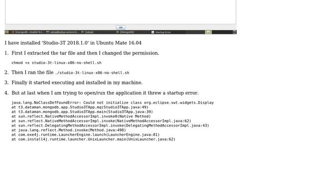 Ubuntu: Unable to run Studio-3T 2018.1.0 In Ubuntu Mate 16.04 смотреть онлайн