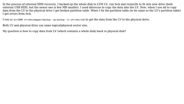 Unix & Linux: Move partition from LVM to physical drive (2 Solutions!!) смотреть онлайн
