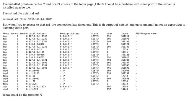 Cannot acces to gitlab on my own CentOS 7 server смотреть онлайн