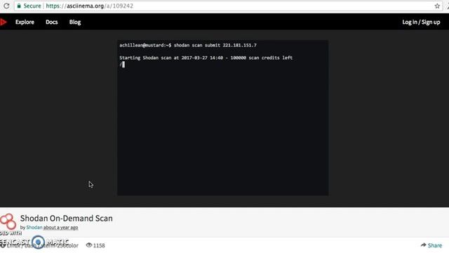 Shodan On Demand Scan смотреть онлайн