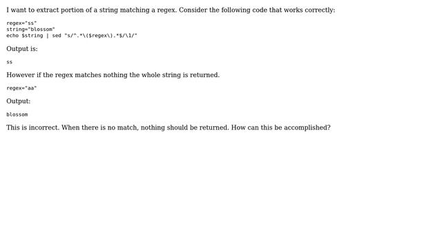Unix & Linux: sed doesn't distinguish between full regex match and no match (3 Solutions!!) смотреть онлайн