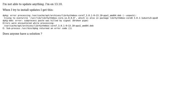 Ubuntu: Trying to overwrite 'file', which is also in package '\*', how to solve? смотреть онлайн