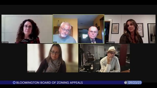 Bloomington Board of Zoning Appeals, September 23, 2021 смотреть онлайн