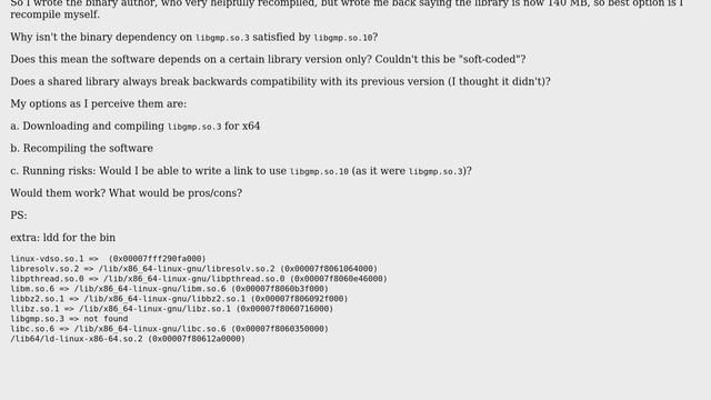 Unix & Linux: Satisfying lib dependency смотреть онлайн