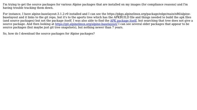 How do I download the source for Alpine Linux packages? смотреть онлайн