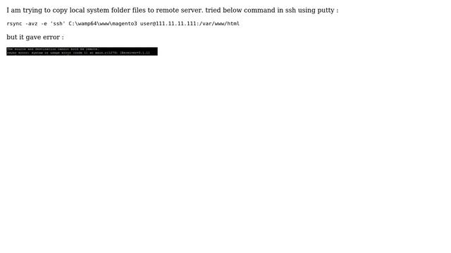 rsync error: syntax or usage error смотреть онлайн