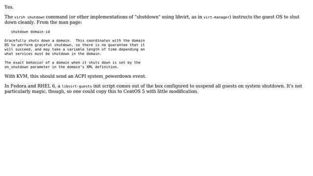 DevOps & SysAdmins: Can KVM suspend or shutdown guests automatically on host shutdown? смотреть онлайн